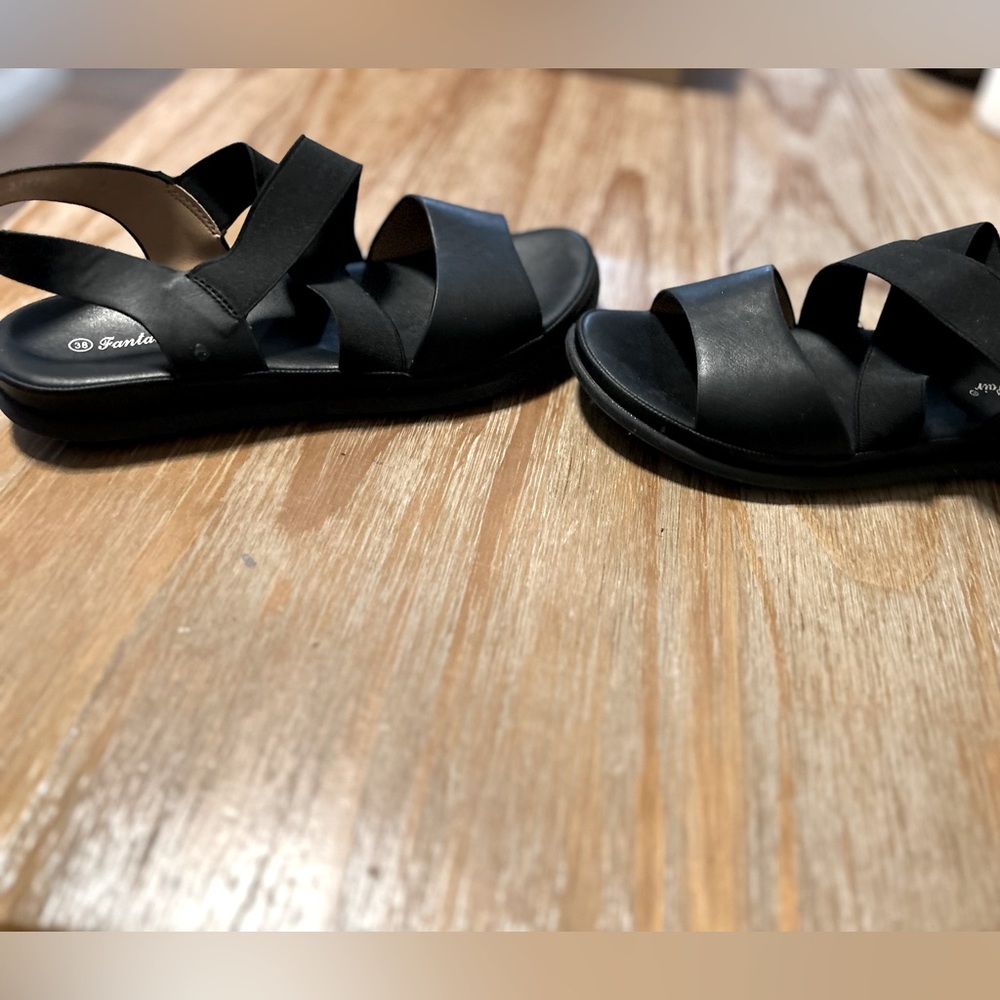 Fantastic Pair Greek Stretch Sandals - Picture 3 of 6
